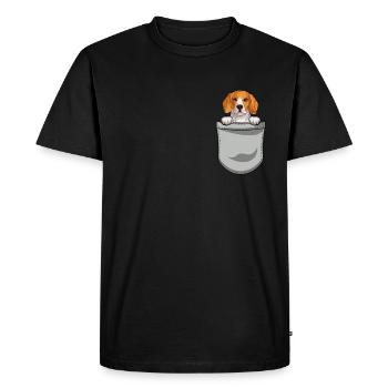 Beagle Gift Dogs - Men's Premium Organic T-Shirt - black - Front - Nico (187cm)