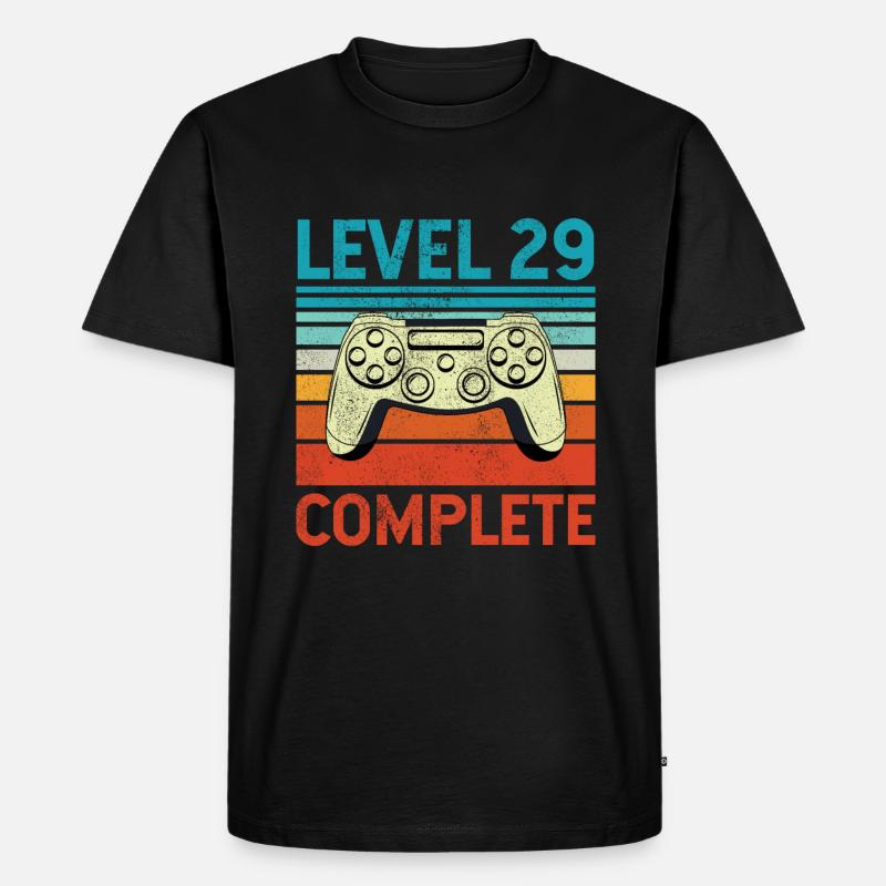 Level 29 Complete - Männer Premium Bio T-Shirt - Schwarz