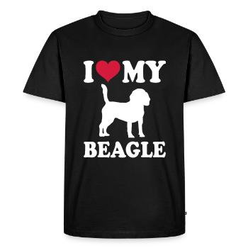 Beagle Gift Dogs - Men's Premium Organic T-Shirt - black - Front - Nico (187cm)
