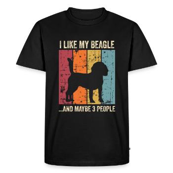 Beagle Gift Dogs - Men's Premium Organic T-Shirt - black - Front - Nico (187cm)