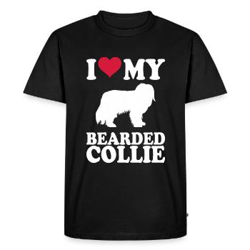 Bearded Collie Gift Chiens - T-shirt Premium bio Homme - noir - Devant - Nico (187cm)