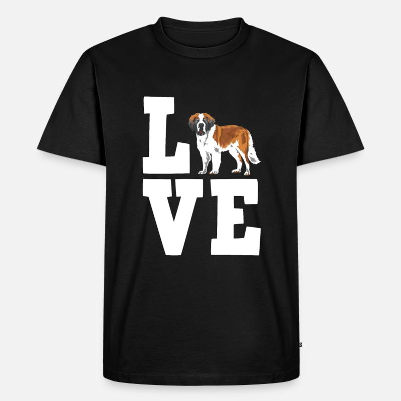 Bernhardiner Geschenk Hunde - Männer Premium Bio T-Shirt - Schwarz