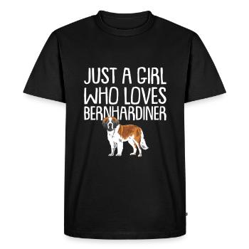 St. Bernard Chiens Cadeaux - T-shirt Premium bio Homme - noir - Devant - Nico (187cm)