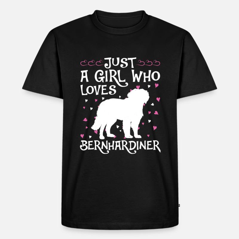 Bernhardiner Geschenk Hunde - Männer Premium Bio T-Shirt - Schwarz