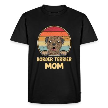 Border Terrier Cadeaux Chiens - T-shirt Premium bio Homme - noir - Devant - Nico (187cm)
