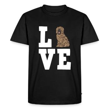 Briard Gift Dogs - Men's Premium Organic T-Shirt - black - Front - Nico (187cm)