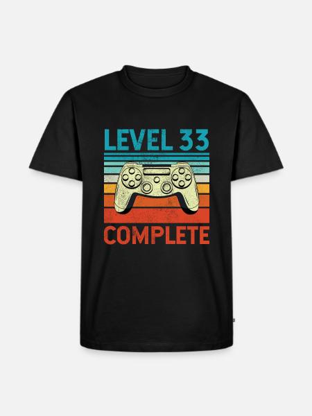 Level 33 Complete - Men's Premium Organic T-Shirt - black
