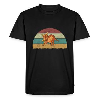 Xenoceratops Dinosaur Children Dino Gift - Men's Premium Organic T-Shirt - black - Front - Nico (187cm)