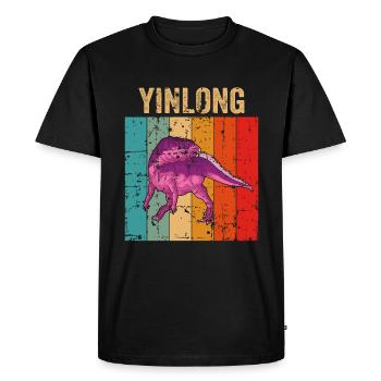 Yinlong Dinosaur Children Dino Gift - Men's Premium Organic T-Shirt - black - Front - Nico (187cm)
