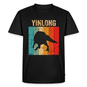 Yinlong Dinosaur Children Dino Gift - Men's Premium Organic T-Shirt - black - Front - Nico (187cm)