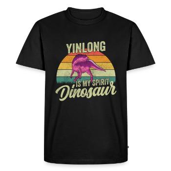 Yinlong Dinosaur Children Dino Gift - Men's Premium Organic T-Shirt - black - Front - Nico (187cm)