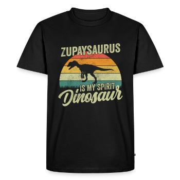 Zupaysaurus Dinosaur Children Dino Gift - Men's Premium Organic T-Shirt - black - Front - Nico (187cm)