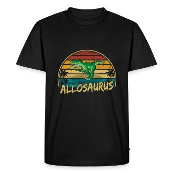Allosaurus Dinosaur Children Dino Gift - Men's Premium Organic T-Shirt - black - Front - Nico (187cm)