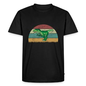 Allosaurus Dinosaur Children Dino Gift - Men's Premium Organic T-Shirt - black - Front - Nico (187cm)
