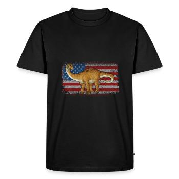 Apatosaurus Dinosaure Enfants Dino Cadeau - T-shirt Premium bio Homme - noir - Devant - Nico (187cm)
