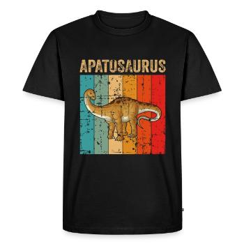Apatosaurus Dinosaure Enfants Dino Cadeau - T-shirt Premium bio Homme - noir - Devant - Nico (187cm)