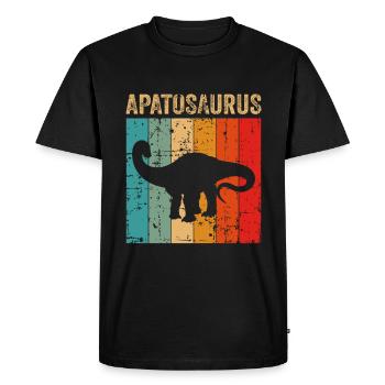 Apatosaurus Dinosaure Enfants Dino Cadeau - T-shirt Premium bio Homme - noir - Devant - Nico (187cm)