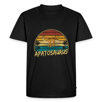 Apatosaurus Dinosaure Enfants Dino Cadeau - T-shirt Premium bio Homme - noir - Devant - Nico (187cm)