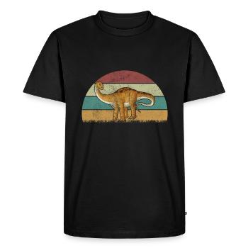 Apatosaurus Dinosaure Enfants Dino Cadeau - T-shirt Premium bio Homme - noir - Devant - Nico (187cm)