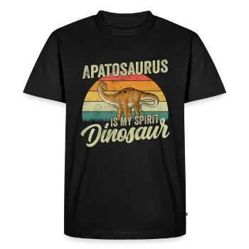 Apatosaurus Dinosaure Enfants Dino Cadeau - T-shirt Premium bio Homme - noir - Devant - Nico (187cm)