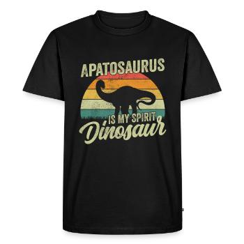 Apatosaurus Dinosaure Enfants Dino Cadeau - T-shirt Premium bio Homme - noir - Devant - Nico (187cm)