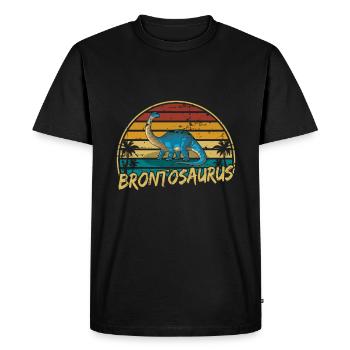 Brontosaurus Dinosaure Enfants Dino Cadeau - T-shirt Premium bio Homme - noir - Devant - Nico (187cm)