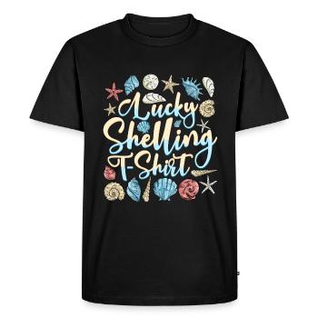 Collecte de coquillages sur la plage Collecteurs de coquillages - T-shirt Premium bio Homme - noir - Devant - Nico (187cm)