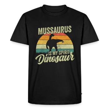Mussaurus Dinosaur Children Dino Gift - Men's Premium Organic T-Shirt - black - Front - Nico (187cm)