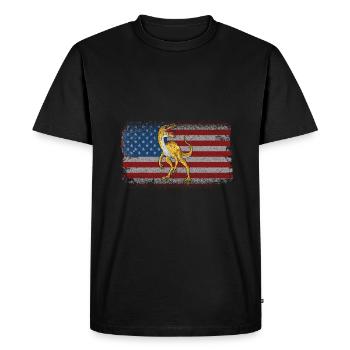 Noasaurus Dinosaur Children Dino Gift - Men's Premium Organic T-Shirt - black - Front - Nico (187cm)