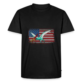 Pteranodon Dinosaur Enfants Dino Cadeau - T-shirt Premium bio Homme - noir - Devant - Nico (187cm)