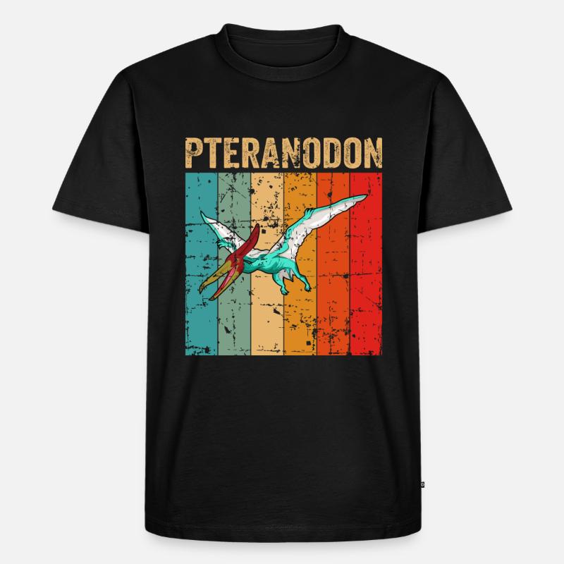 Pteranodon Dinosaurier Kinder Dino Geschenk - Männer Premium Bio T-Shirt - Schwarz