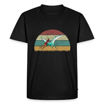 Pteranodon Dinosaur Enfants Dino Cadeau - T-shirt Premium bio Homme - noir - Devant - Nico (187cm)