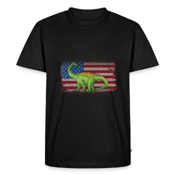 Quaesitosaurusx Dinosaur Children Dino Gift - Men's Premium Organic T-Shirt - black - Front - Nico (187cm)