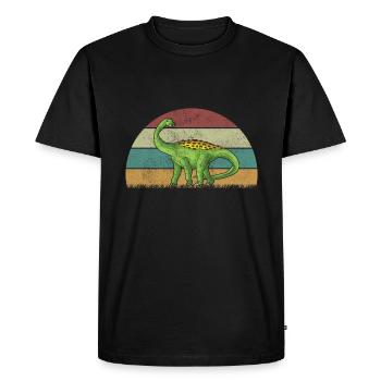 Quaesitosaurusx Dinosaur Children Dino Gift - Men's Premium Organic T-Shirt - black - Front - Nico (187cm)