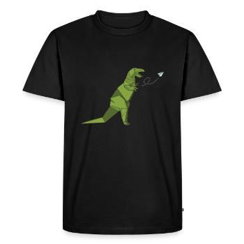 Origami Art Japonais Papier Pliable Grue - T-shirt Premium bio Homme - noir - Devant - Nico (187cm)