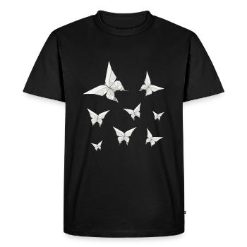 Origami Art Japonais Papier Pliable Grue - T-shirt Premium bio Homme - noir - Devant - Nico (187cm)