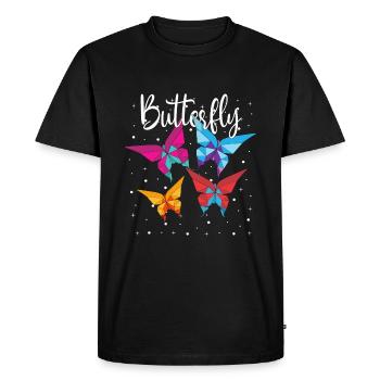 Origami Art Japonais Papier Pliable Grue - T-shirt Premium bio Homme - noir - Devant - Nico (187cm)