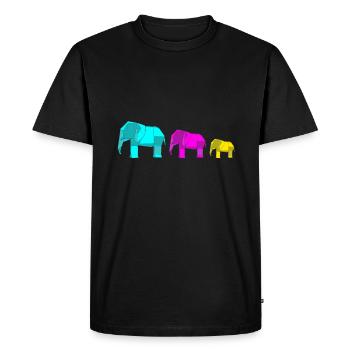 Origami Art Japonais Papier Pliable Grue - T-shirt Premium bio Homme - noir - Devant - Nico (187cm)