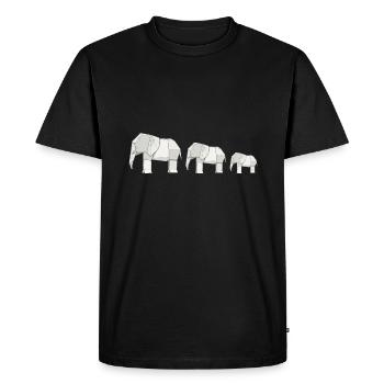 Origami Art Japonais Papier Pliable Grue - T-shirt Premium bio Homme - noir - Devant - Nico (187cm)