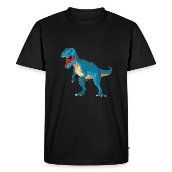 Tyrannosaurus Dinosaur Children Dino Gift - Men's Premium Organic T-Shirt - black - Front - Nico (187cm)