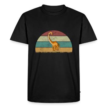 Diplodocus Dinosaure Enfants Dino Cadeau - T-shirt Premium bio Homme - noir - Devant - Nico (187cm)
