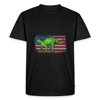 Fukuisaurus Dinosaur Children Dino Gift - Men's Premium Organic T-Shirt - black - Front - Nico (187cm)