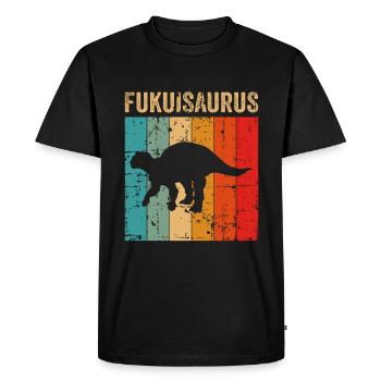 Fukuisaurus Dinosaur Children Dino Gift - Men's Premium Organic T-Shirt - black - Front - Nico (187cm)
