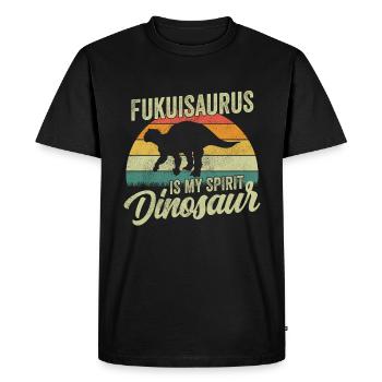 Fukuisaurus Dinosaur Children Dino Gift - Men's Premium Organic T-Shirt - black - Front - Nico (187cm)