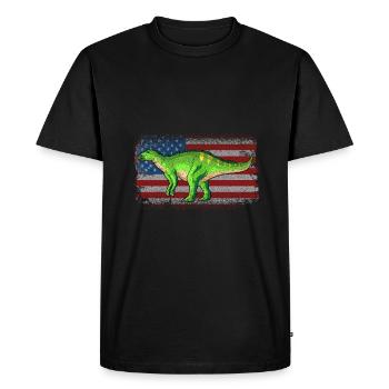 Iguanodon Dinosaure Enfants Dino Cadeau - T-shirt Premium bio Homme - noir - Devant - Nico (187cm)
