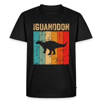 Iguanodon Dinosaur Children Dino Gift - Men's Premium Organic T-Shirt - black - Front - Nico (187cm)