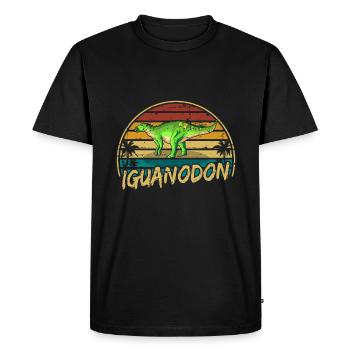 Iguanodon Dinosaure Enfants Dino Cadeau - T-shirt Premium bio Homme - noir - Devant - Nico (187cm)