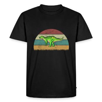 Iguanodon Dinosaur Children Dino Gift - Men's Premium Organic T-Shirt - black - Front - Nico (187cm)