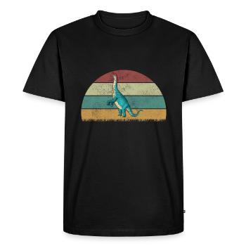 Jobaria Dinosaur Children Dino Gift - Men's Premium Organic T-Shirt - black - Front - Nico (187cm)