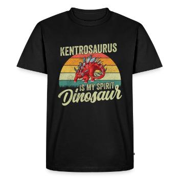 Kentrosaurus Dinosaur Children Dino Gift - Men's Premium Organic T-Shirt - black - Front - Nico (187cm)